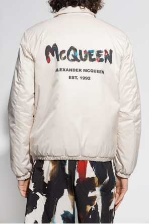 Alexander McQueen Alexander McQueen padded logo-print scarf