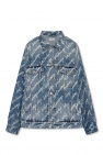 Balenciaga Denim Printed jacket with wide sleeves