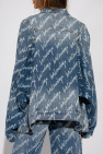 Balenciaga Denim Printed jacket with wide sleeves