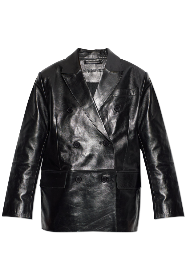 "Alondra" leather blazer od STAND STUDIO
