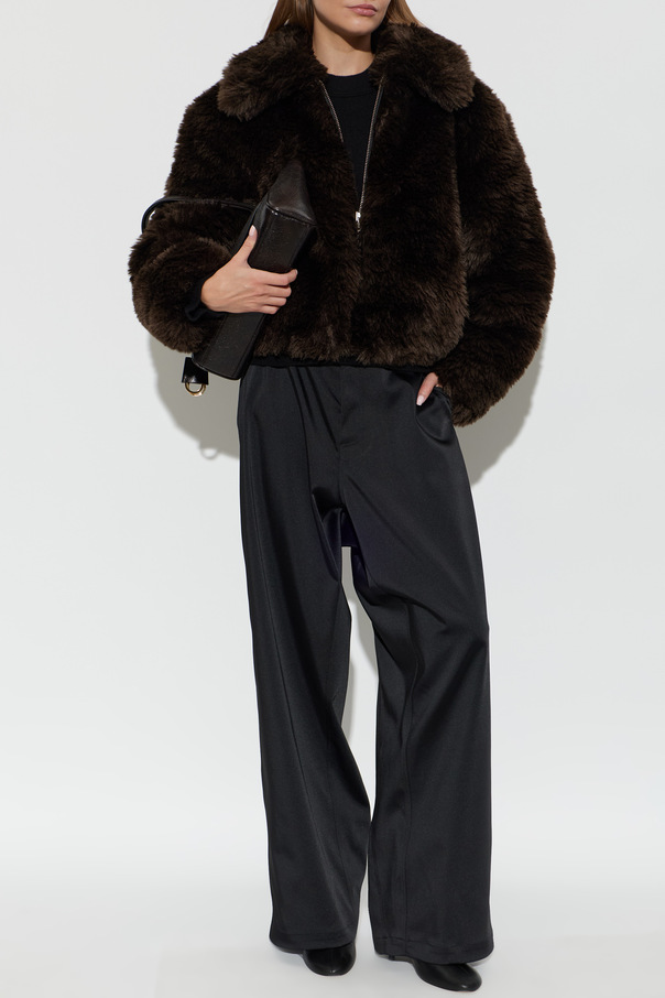 STAND STUDIO Aya Faux Fur Bomber Jacket