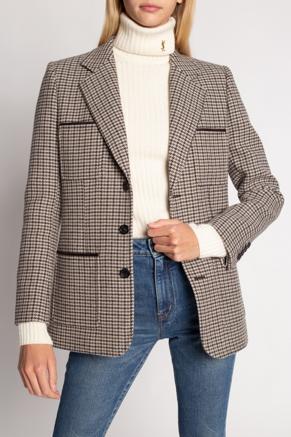 Saint Laurent Houndstooth blazer