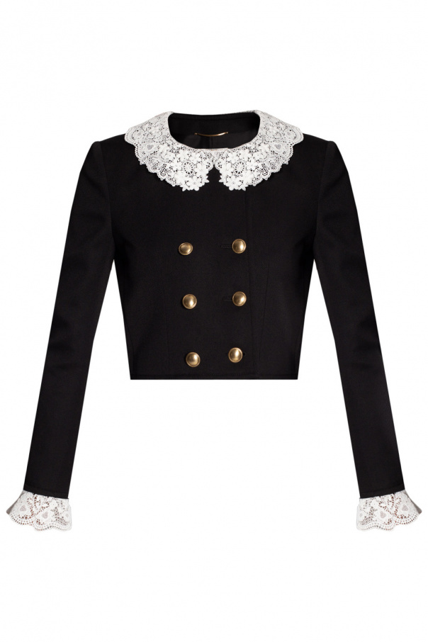 Saint Laurent Blazer with lace collar