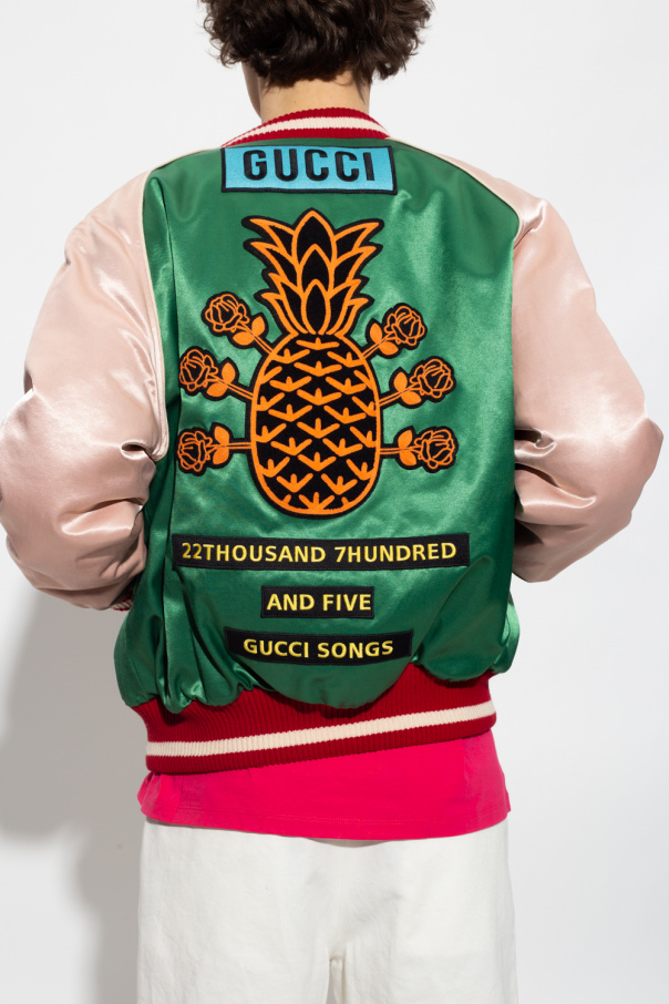 IetpShops Israel - The 'Gucci top Pineapple' collection bomber jacket Gucci  top - Sztruksowa kurtka z kolekcji Gucci top Tiger