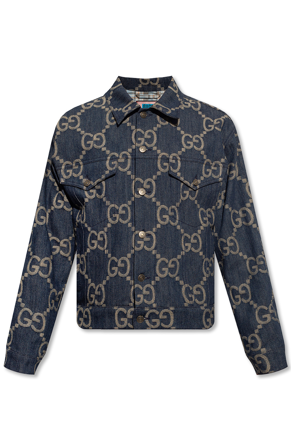 Gucci Button-down Gg Supreme Shirt - Woman Shirts Blue It - 38