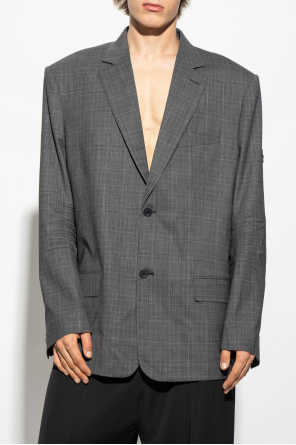 Balenciaga metallic-logoed blazer
