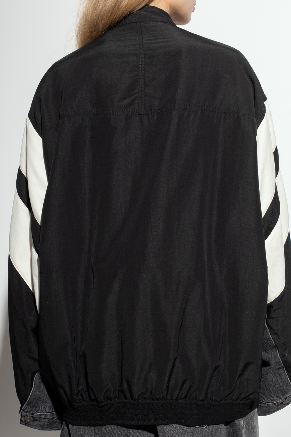 Balenciaga Shrunk Zipup Bomber Jacket In Black  ModeSens