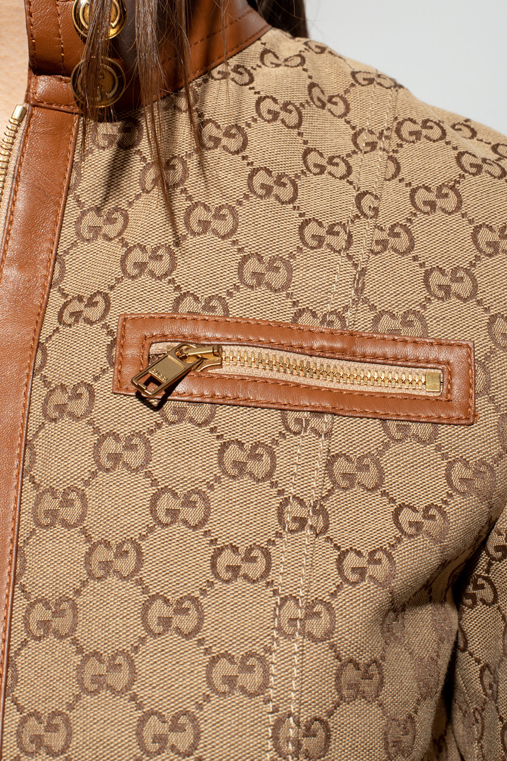 Gucci, Brown 540388 Dapper Dan (183004) Jacket Size 6 (S)