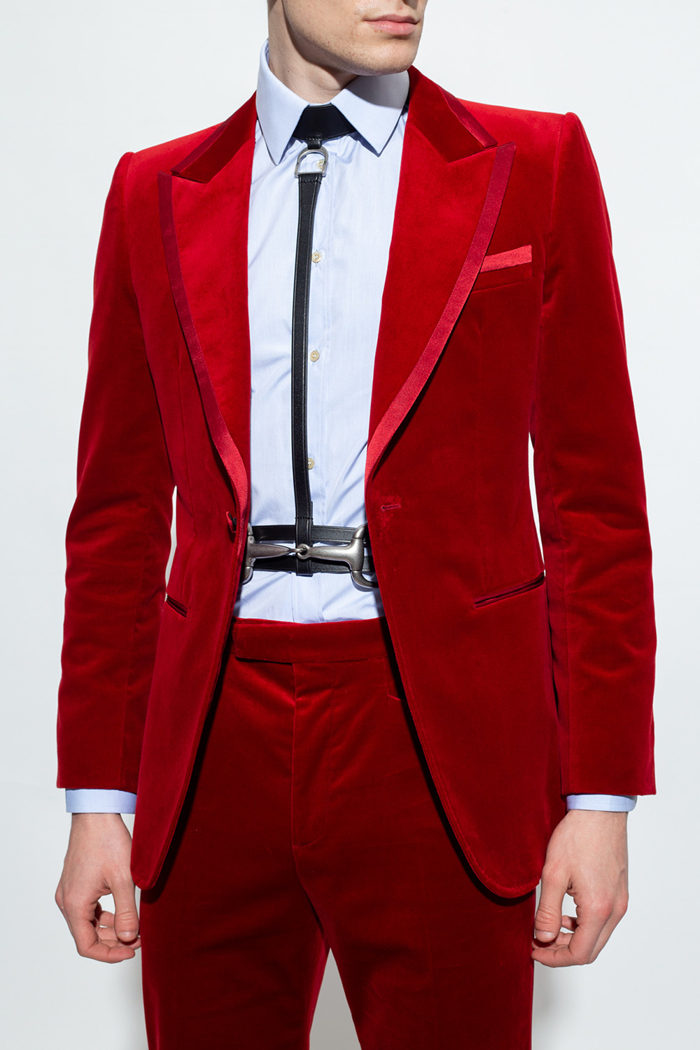 gucci embroidered Velvet blazer