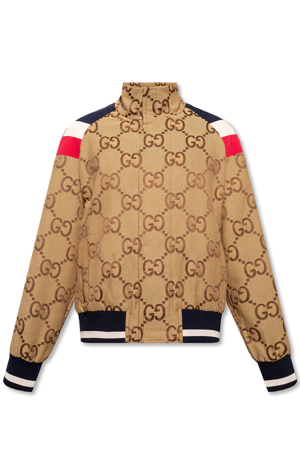 Gucci Sherpa Lining Back Logo Cotton Jacket - Black | Garmentory