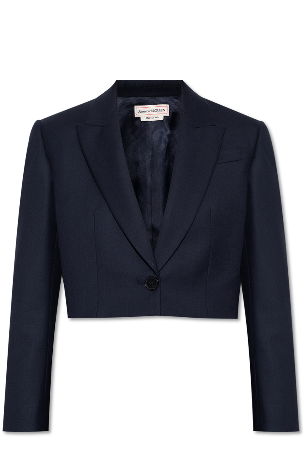 Alexander McQueen Cropped wool blazer