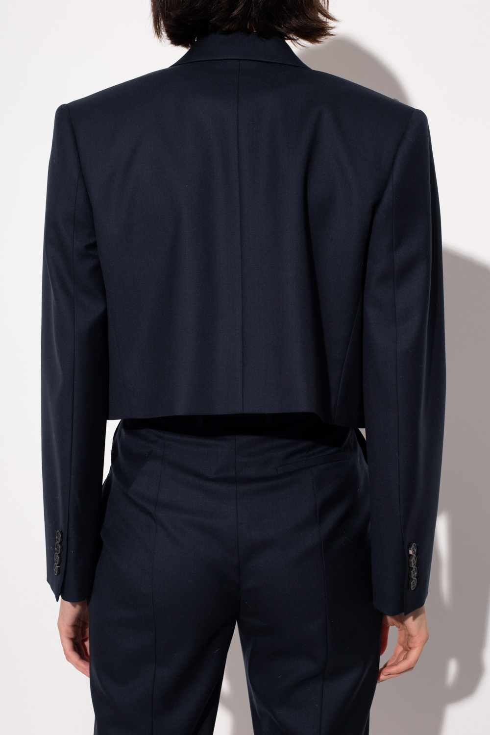 Alexander McQueen Cropped wool blazer