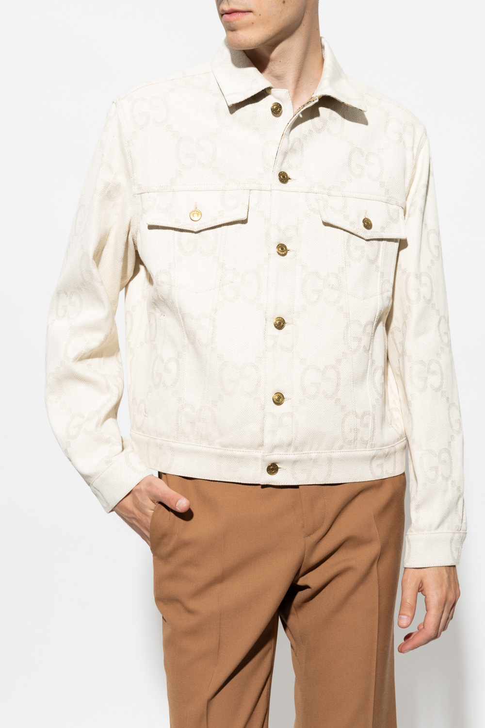 LOUIS VUITTON Women'S Louis Vuitton Broderie Anglaise Monogram Pajama Shirt  In White Linen - White - Size XXL for Women