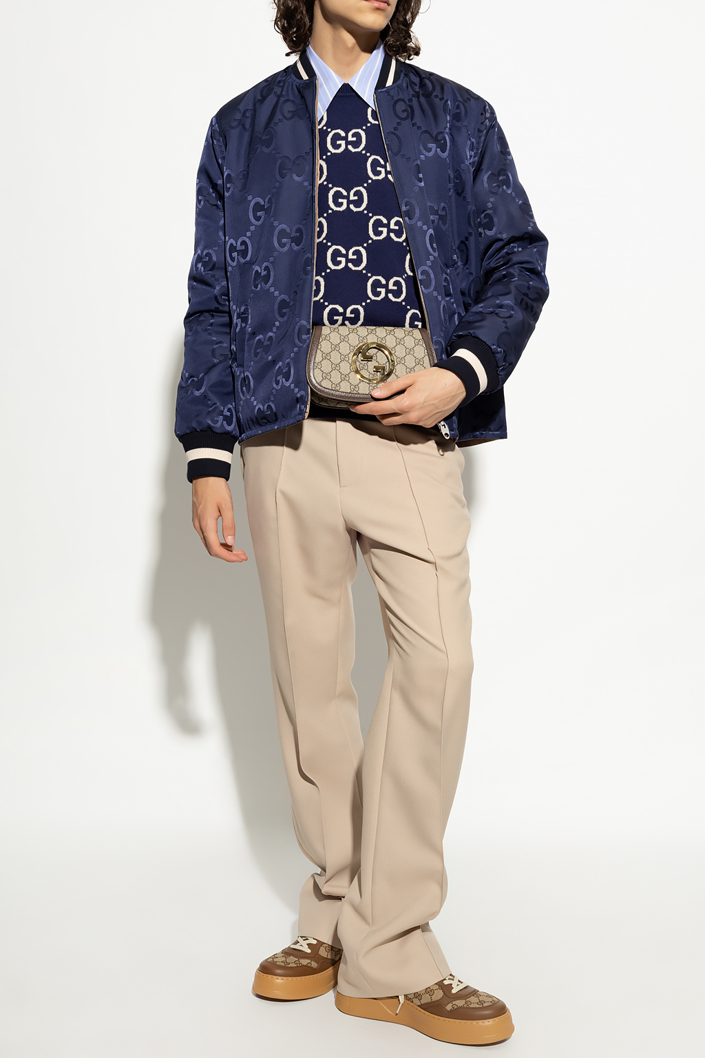 Supreme x Louis Vuitton Jacquard Silk Pajama Pant Blue Men's - SS17 - US