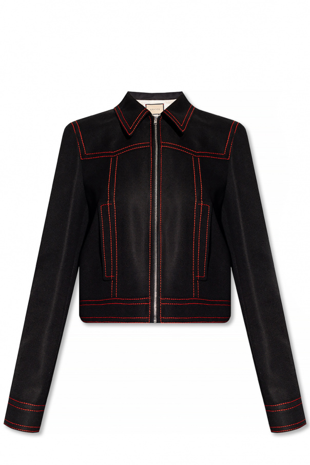 Gucci Top-stitched jacket