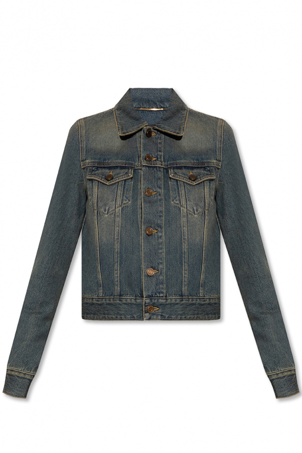 Saint Laurent Denim jacket with vintage-effect
