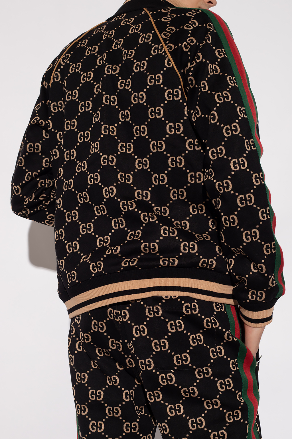 Gucci gucci contrast stitching jacket