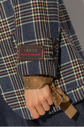 Gucci Marynarka z wzorem w kratę