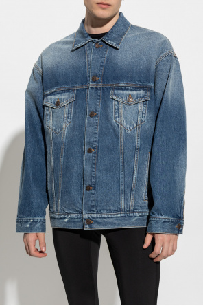 Balenciaga Oversize denim short-sleeved jacket