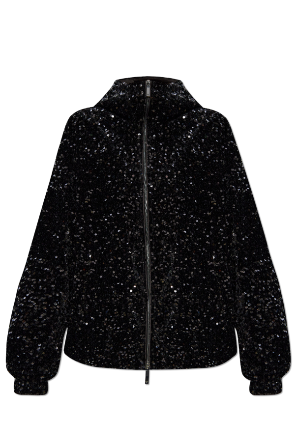 Emporio Armani Sequin Hooded Jacket