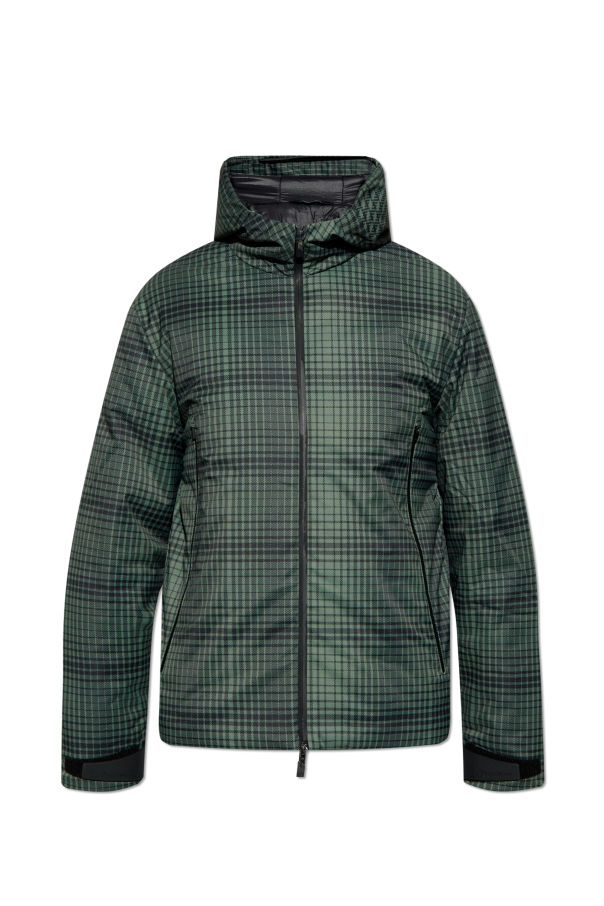 EA7 Emporio Armani Padded jacket with check pattern