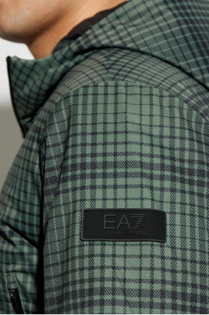 EA7 Emporio Armani Padded jacket with check pattern