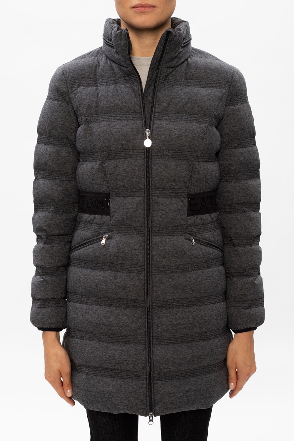 ea7 emporio armani quilted jacket black
