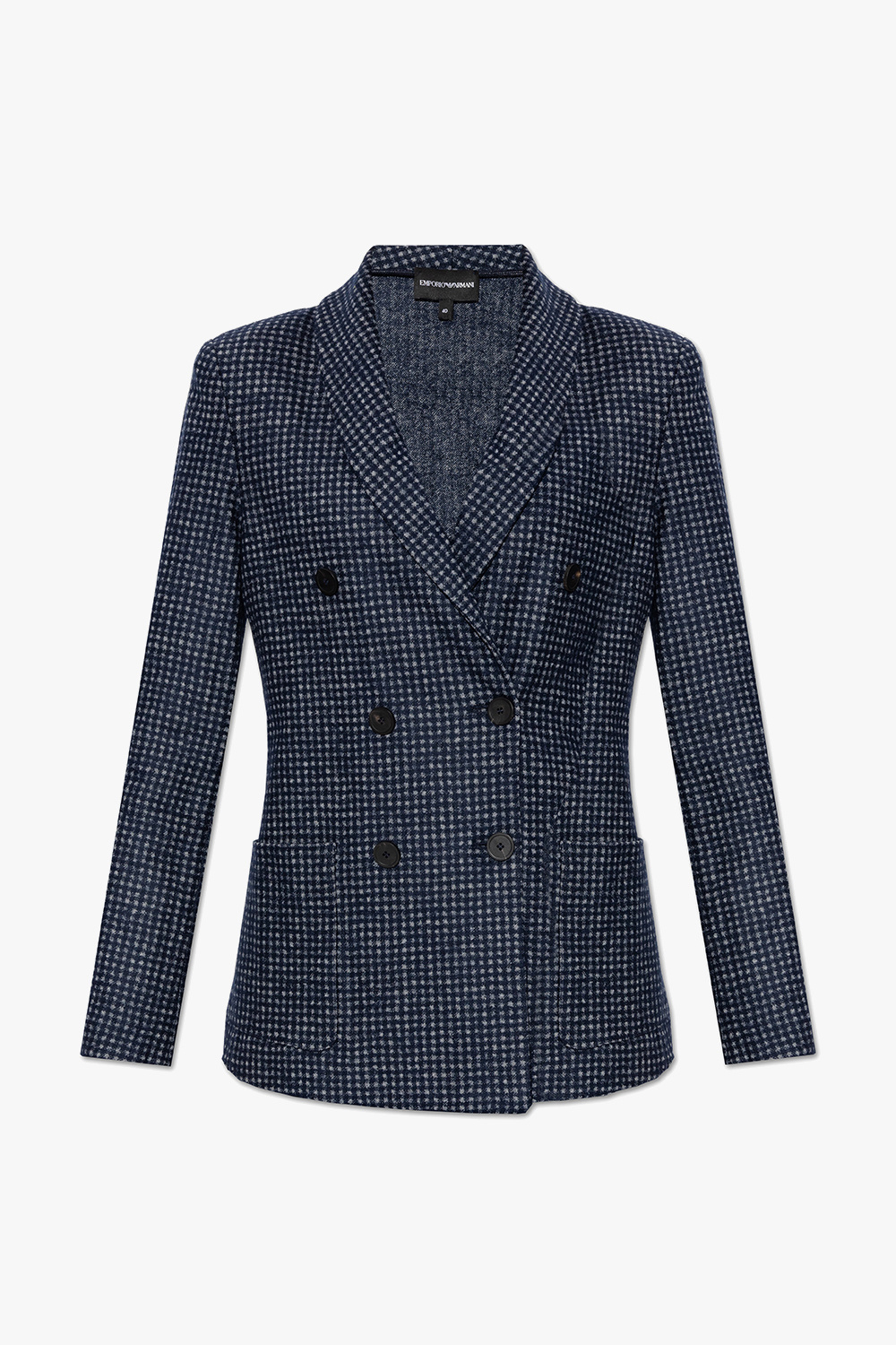 Emporio Armani Double-breasted check blazer