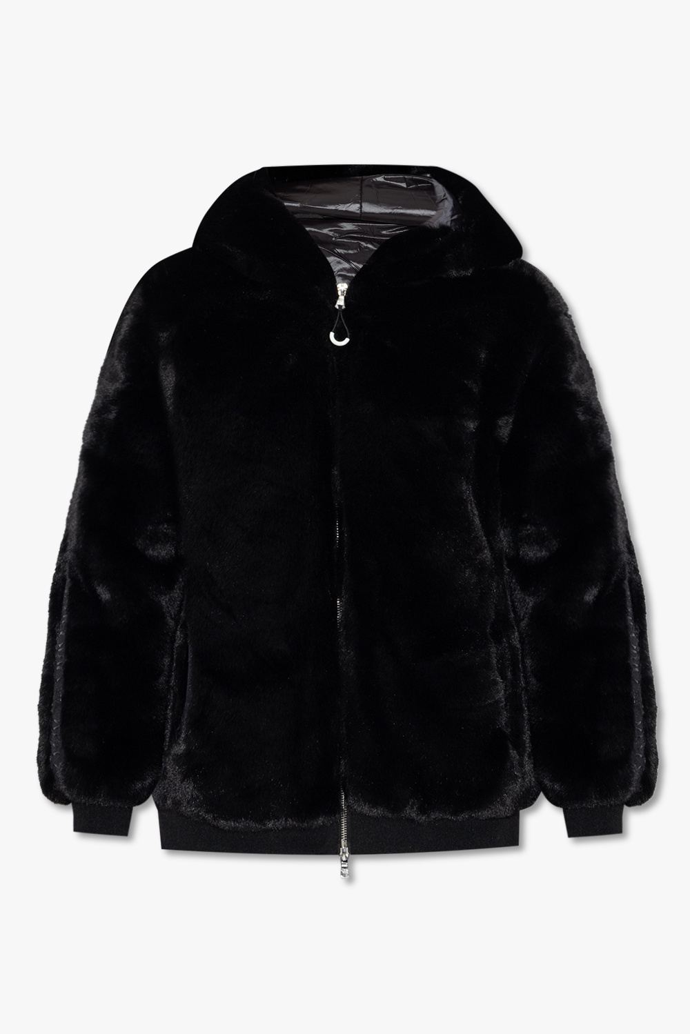 Black Faux fur jacket EA7 Emporio Armani - Vitkac Sweden