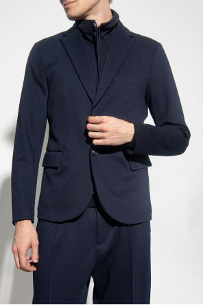 Emporio Armani Single-breasted blazer with detachable panel