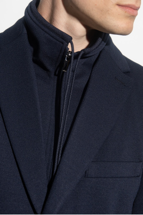 Emporio Armani Single-breasted blazer with detachable panel