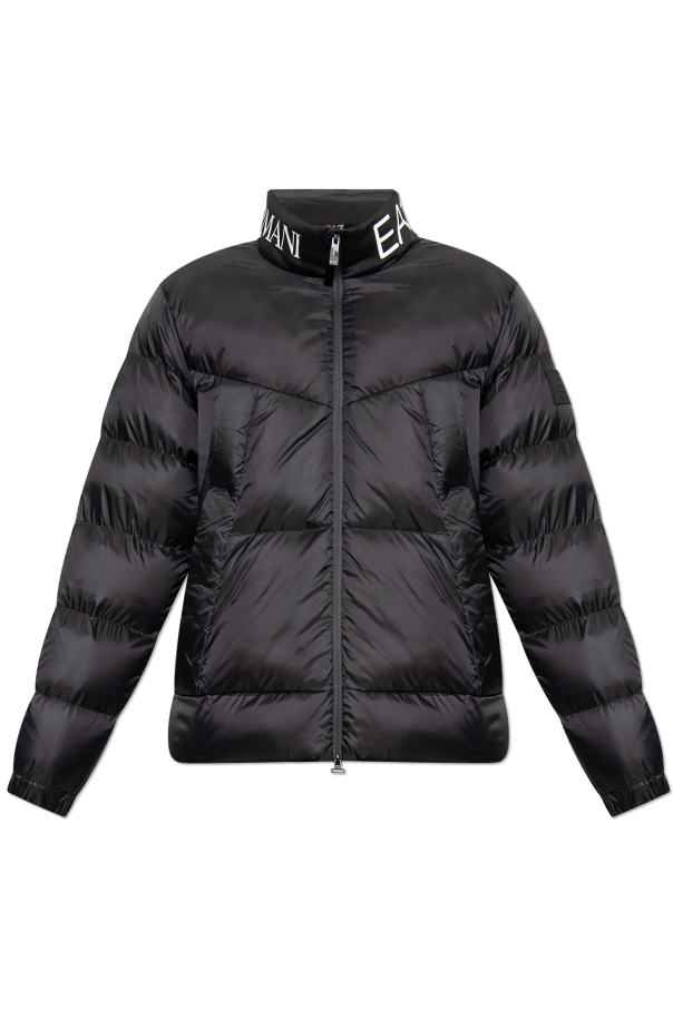 Emporio Armani Kids zipped padded coat - Black