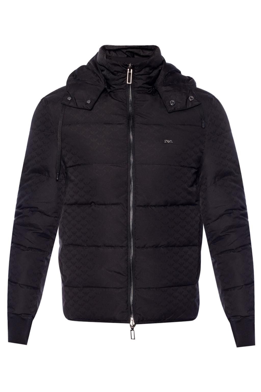 emporio armani reversible down jacket black