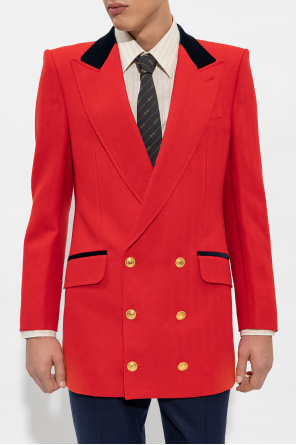 gucci wool Double-breasted blazer