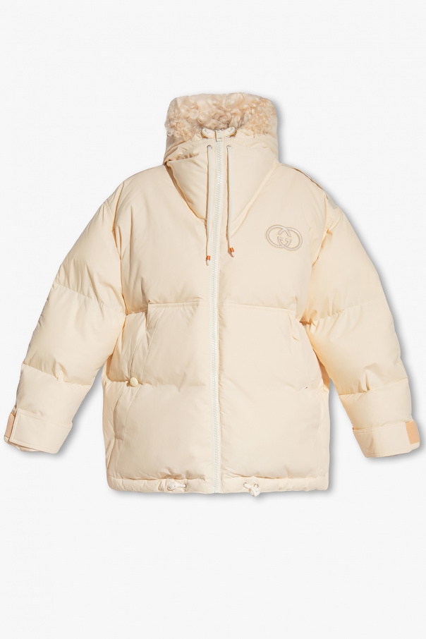 gucci Canvas Down jacket with logo