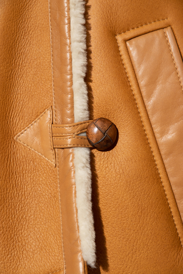 LOUIS VUITTON Leather jacket / 36 / sheep leather / lamb leather