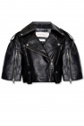 Alexander McQueen Cropped leather jacket