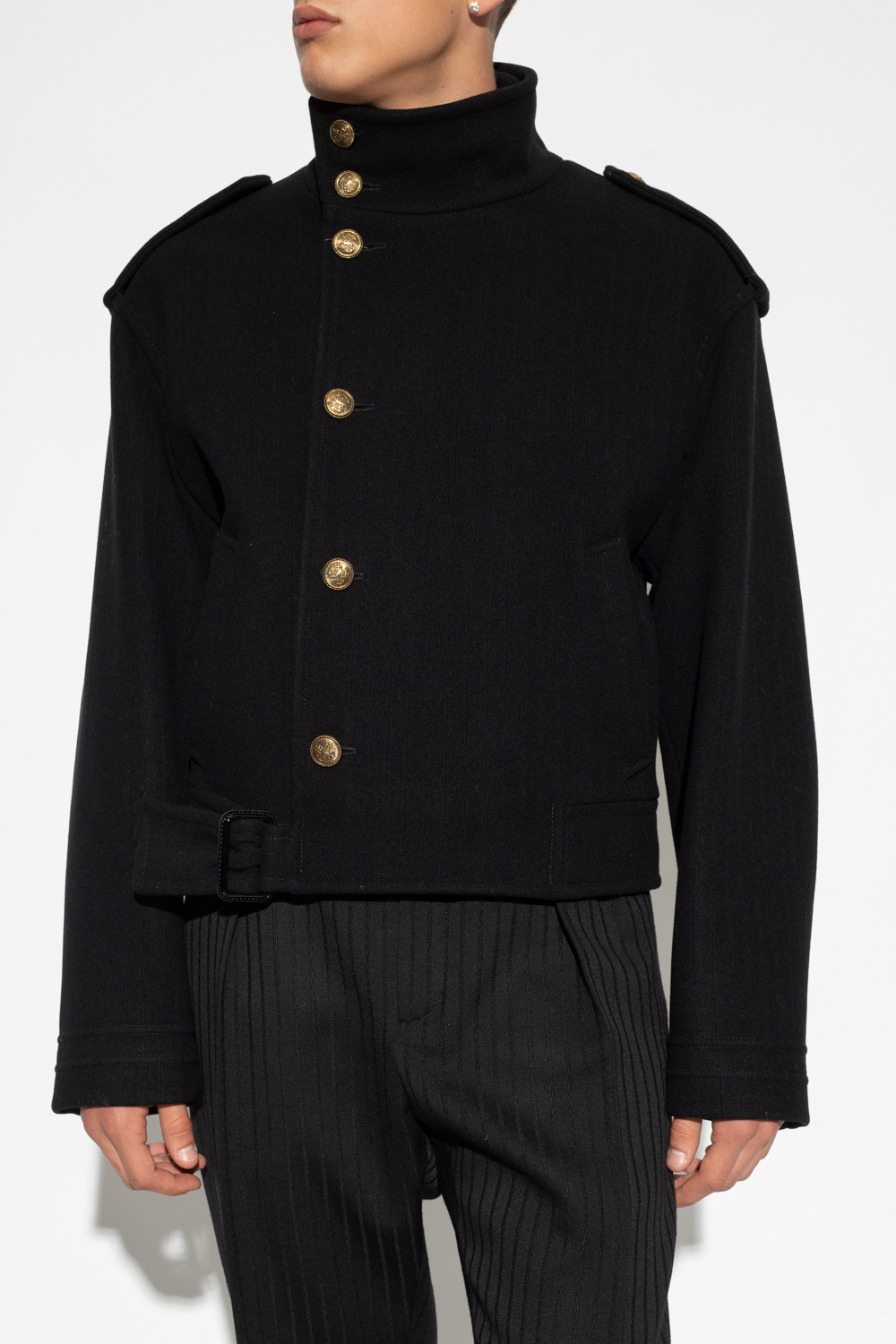 Saint Laurent Double-breasted jacket with epaulettes