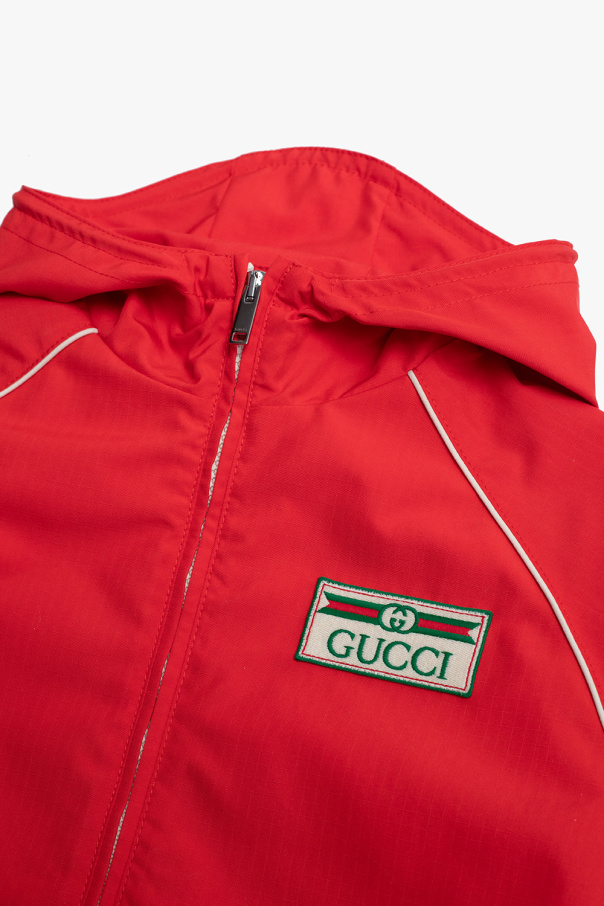 Gucci Kids gucci tiger face logo denim shirt item