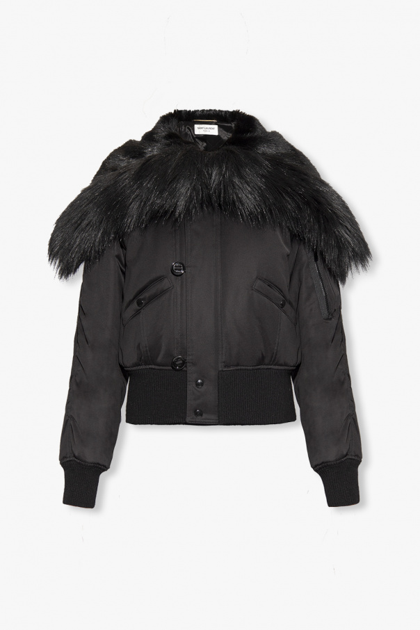 Saint Laurent Jacket with faux fur