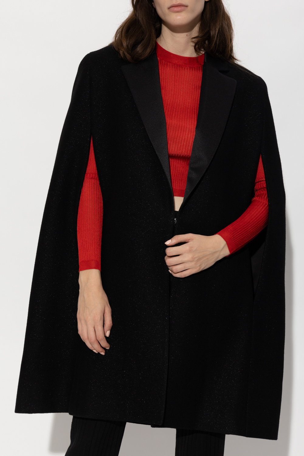 Saint Laurent Wool tuxedo cape