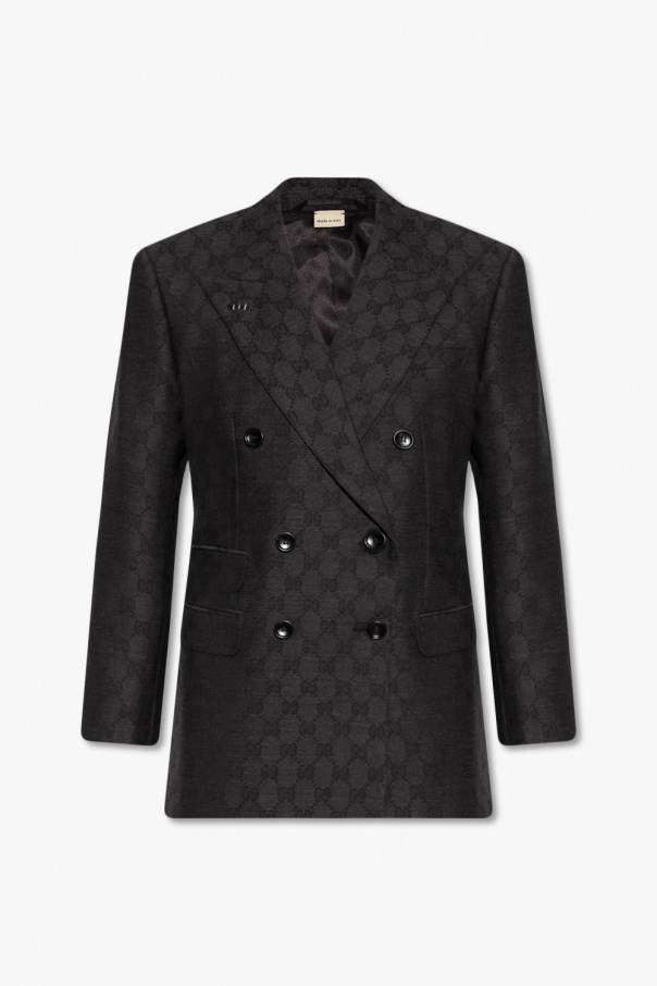 gucci hauts Double-breasted blazer with monogram