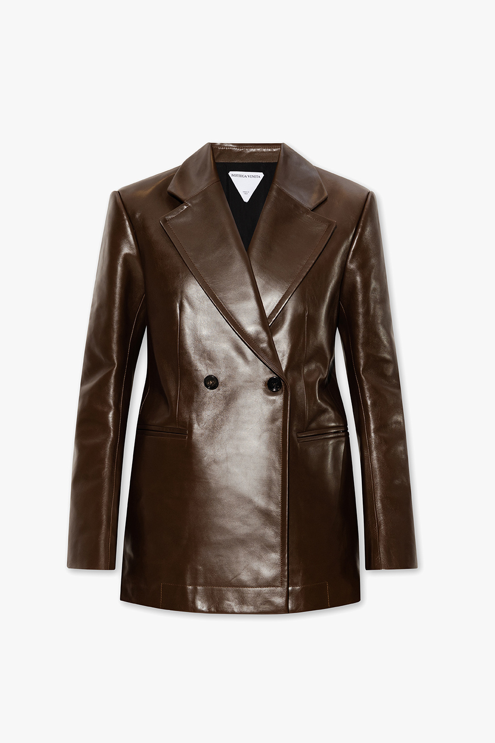 Bottega Veneta Women's Double-Breasted Leather Coat