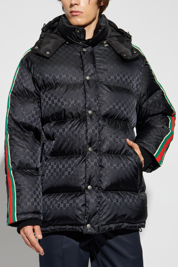gg jacquard gucci puffer coat mens