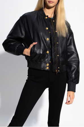 Versace Jeans Couture Bomber leopard jacket with logo