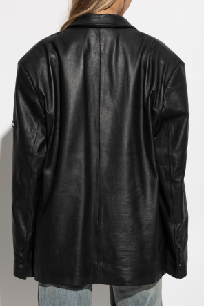 Balenciaga Leather jacket in oversize style