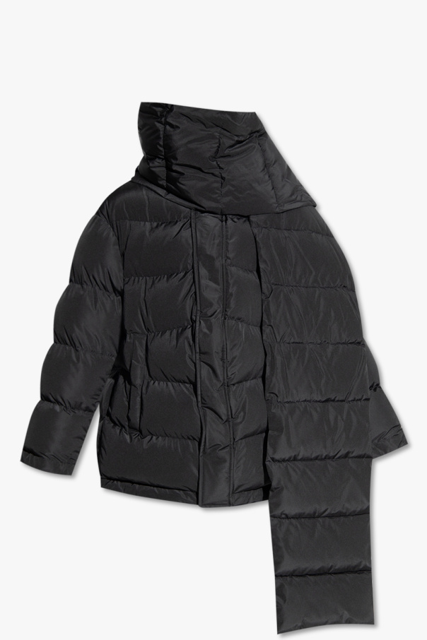 Balenciaga jacket czarny with detachable scarf