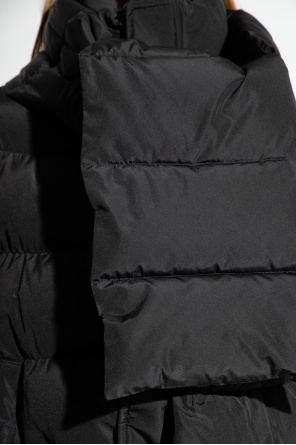 Balenciaga jacket czarny with detachable scarf