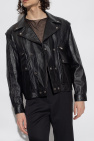 Saint Laurent Leather jacket with detachable sleeves