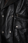 Saint Laurent Leather jacket with detachable sleeves